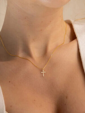 Collar Mujer Cruz de-Cristal