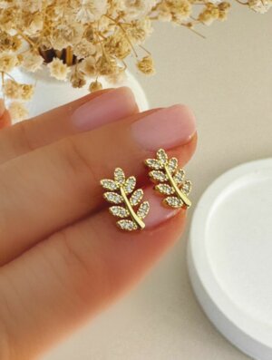 Aretes Mujer Cristalino Floral