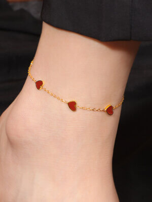 Tobillera Acero Alma Roja