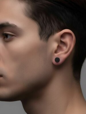 Aretes Hombre Acero Urbano