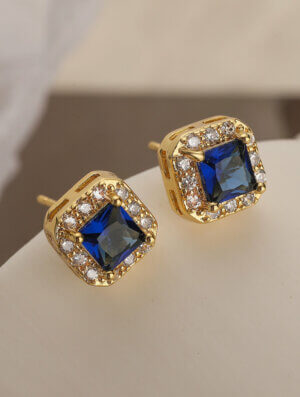 Aretes Topo Alma Azul