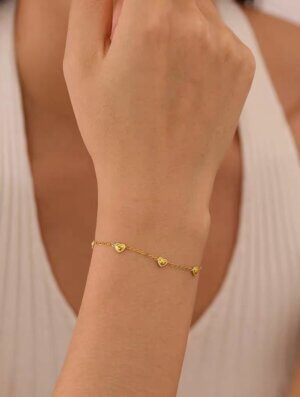 Pulsera Acero Corazon Fino